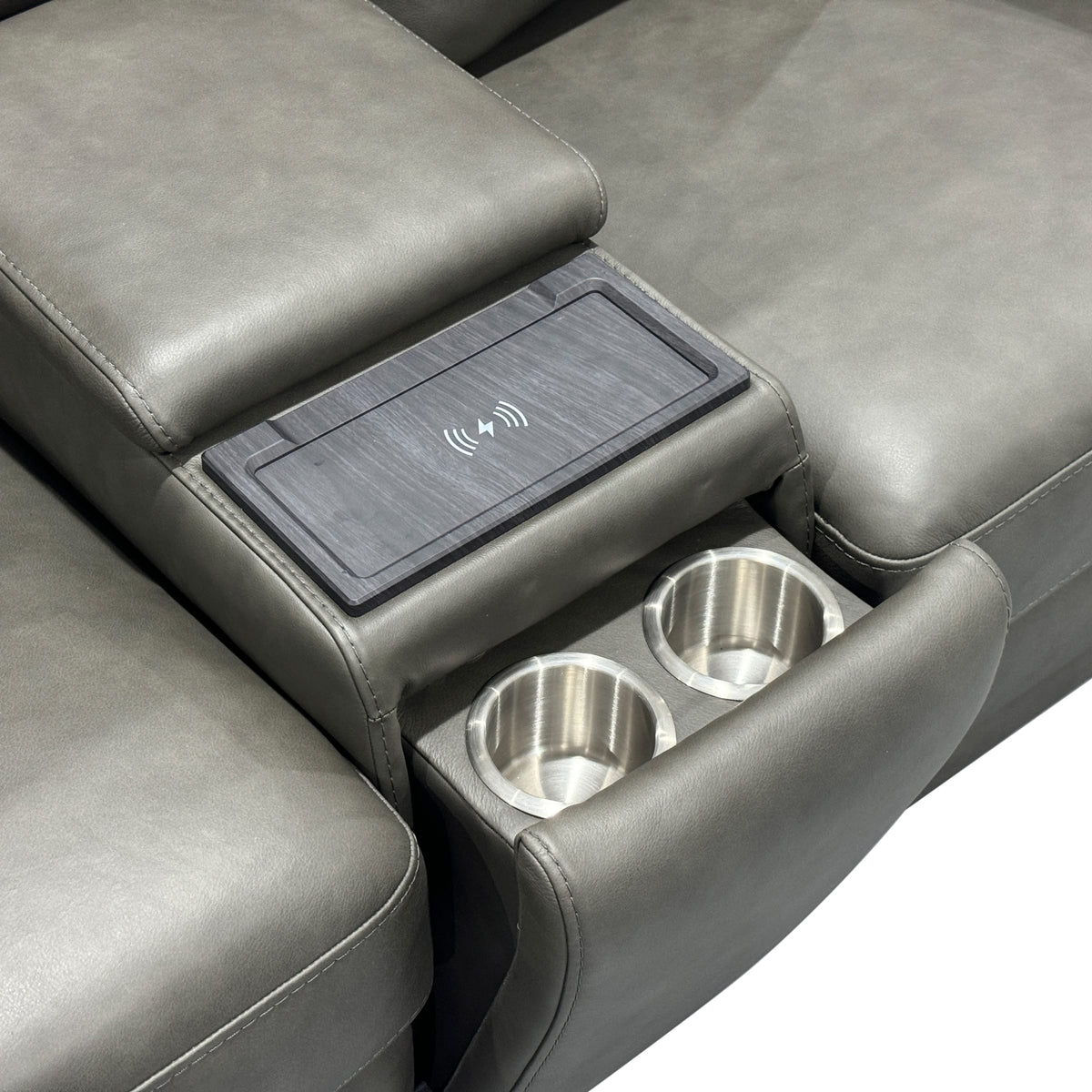 Flexsteel Maxwell Power Reclining Loveseat with Console, Power Headrests and Lumbar