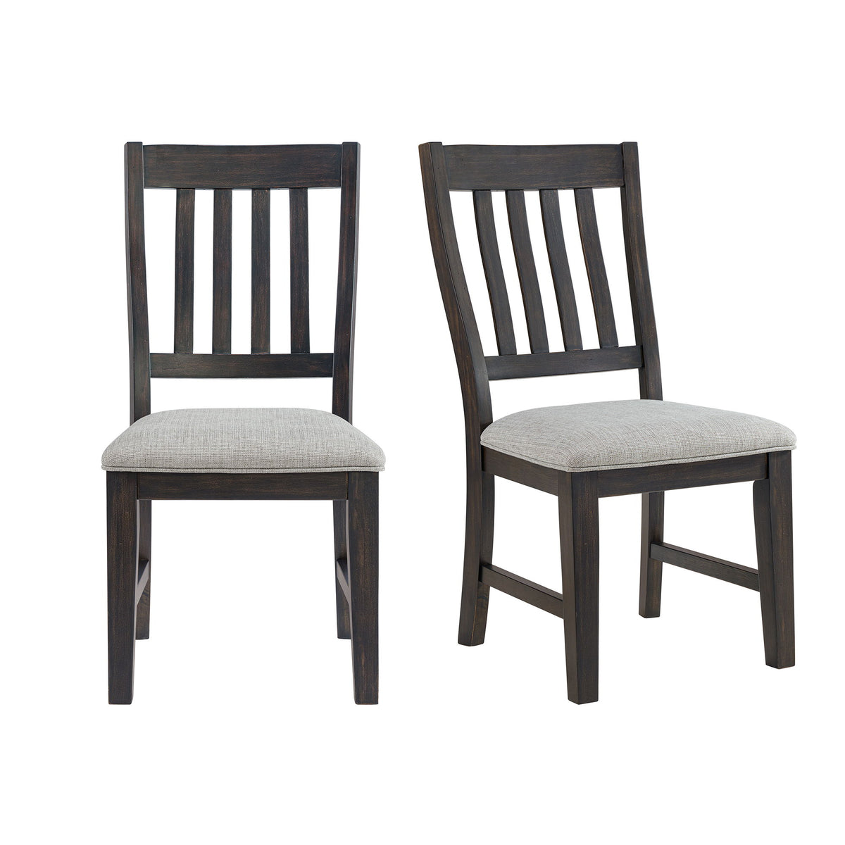 Montrose - Fabric Dining Side Chair (Set of 2) - Espresso / Light Gray