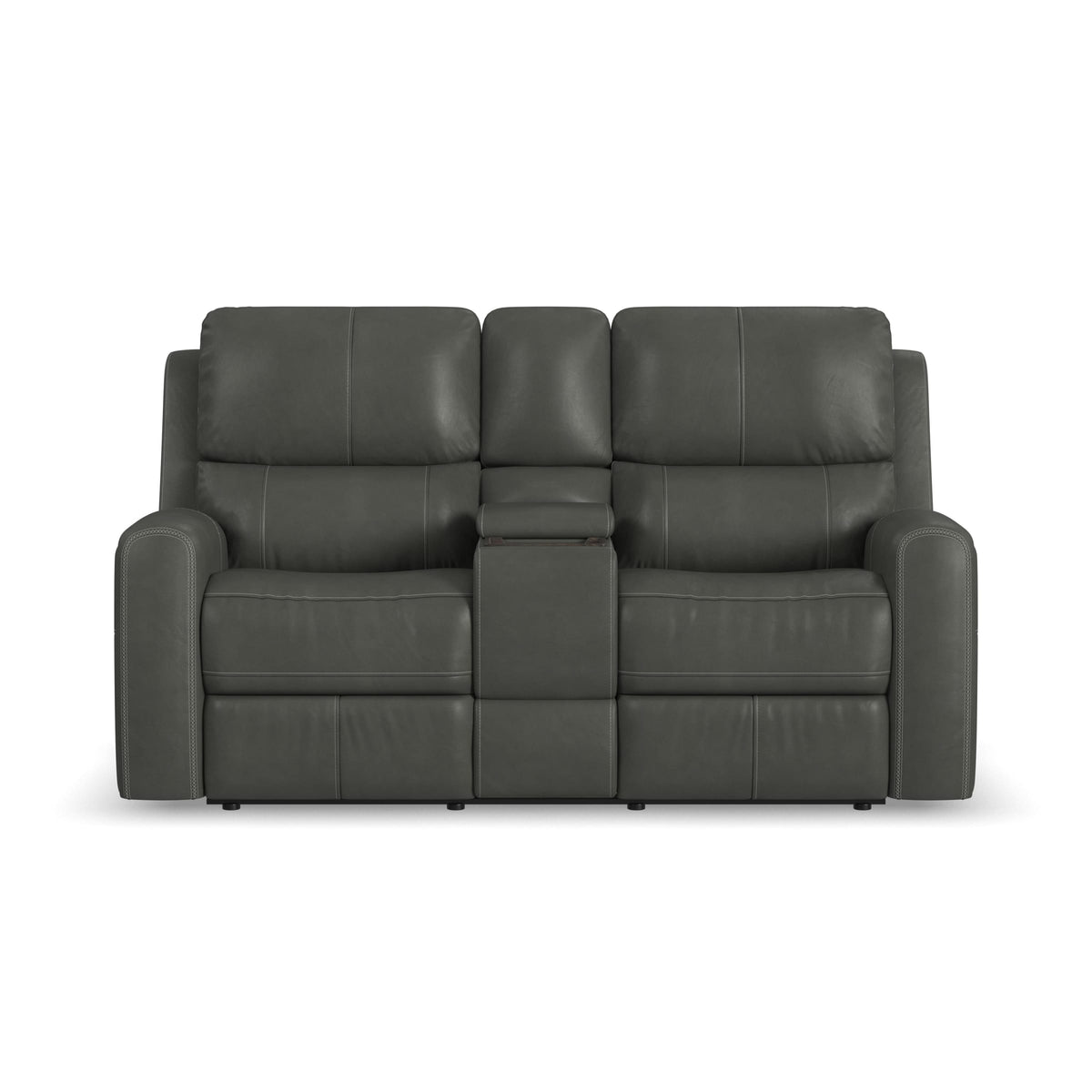 Flexsteel Linden Power Reclining Loveseat with Console & Power Headrests & Lumbar