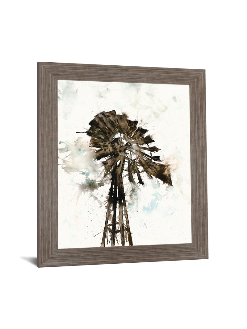 Weathered Blades - 28" x 34" Framed Wall Art - Dark Brown
