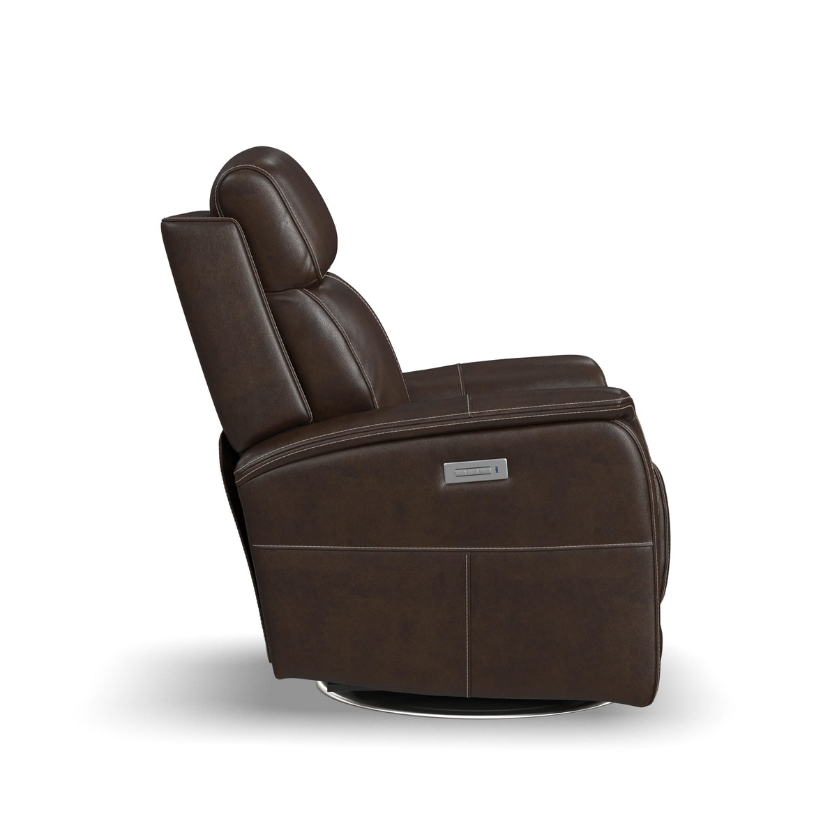 Flexsteel View Power Swivel Recliner with Power Headrest