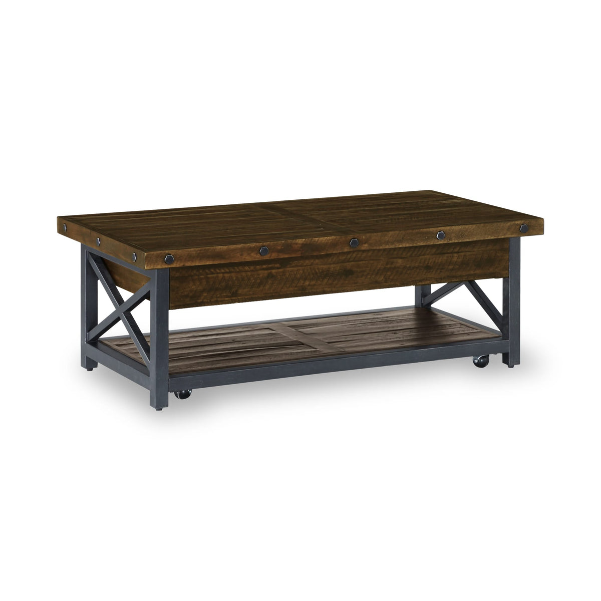 Flexsteel Carpenter Rectangular Lift-Top Coffee Table with Casters