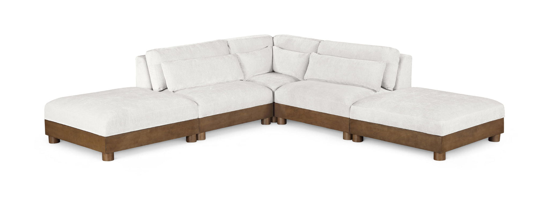Turin - Fabric Upholstered 5 Piece Modular Sectional