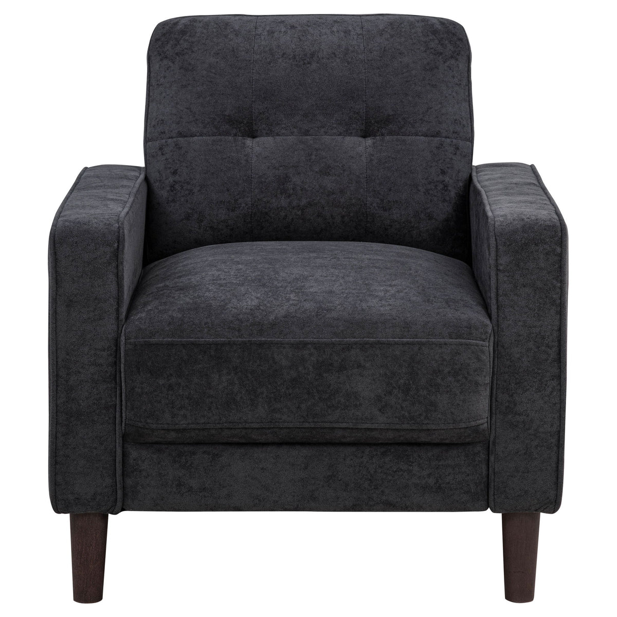 Bowen II Fabric Upholstered Track Arm Chair Steel Grey