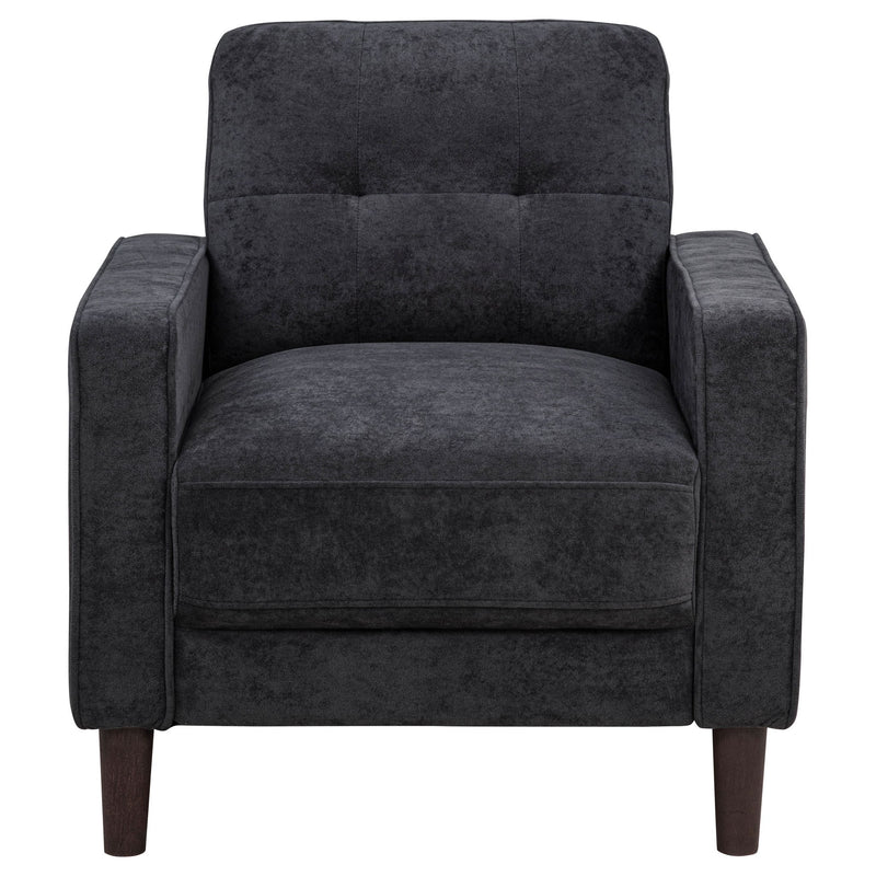 Bowen II Fabric Upholstered Track Arm Chair Steel Grey