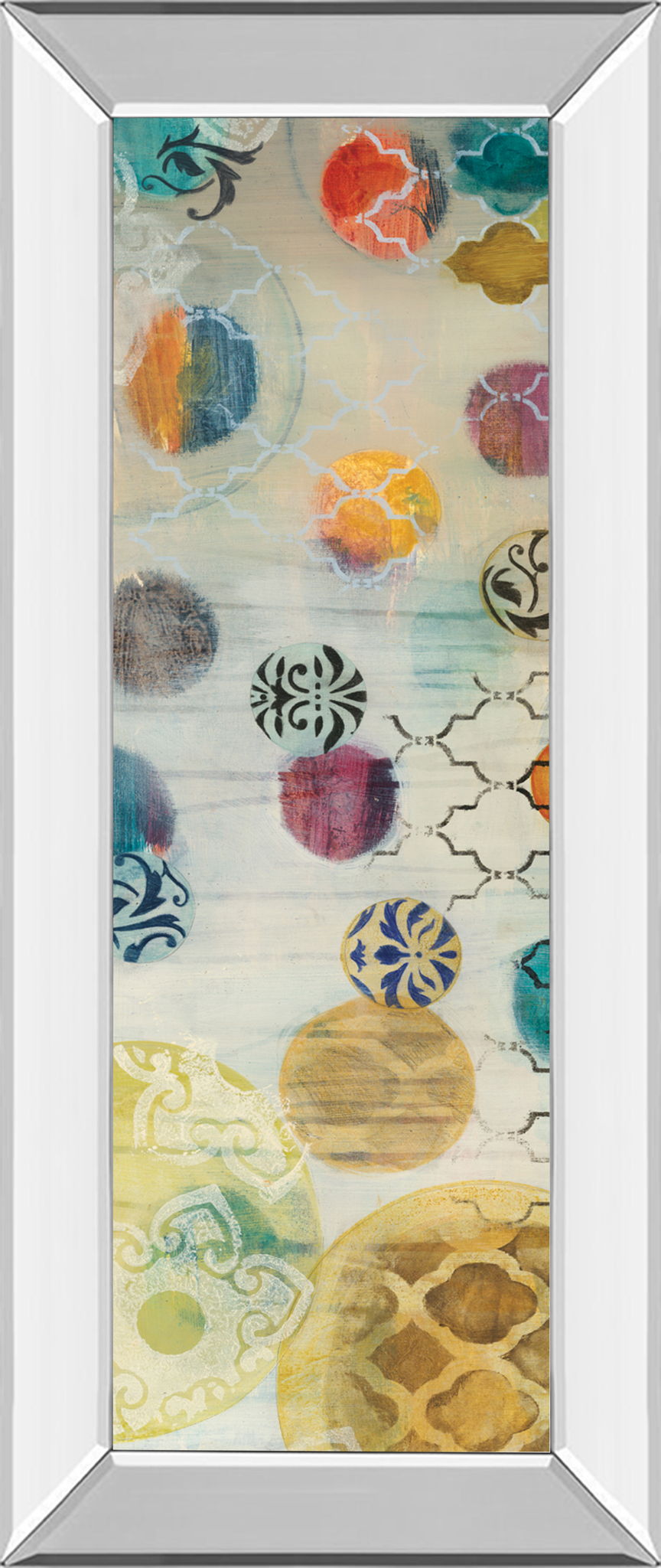Casa Blanca Panel I By Jeni Lee - Mirror Framed Print Wall Art - Beige