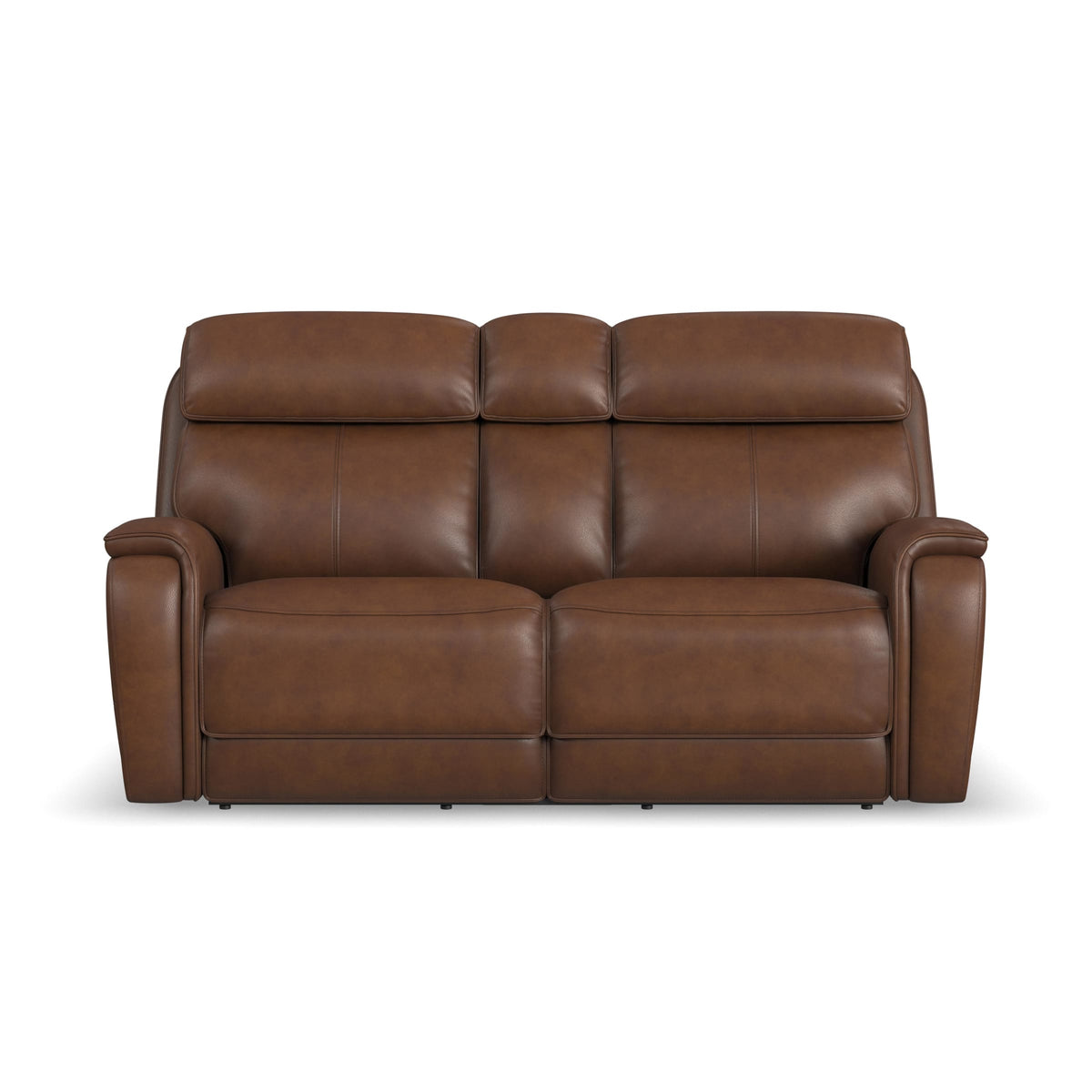 Flexsteel Walker Power Reclining Loveseat w/ Console, Power Headrest & Lumbar