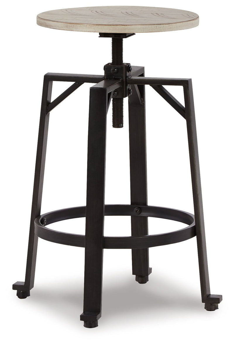 Karisslyn - Swivel Stool (Set of 2) - Whitewash / Black
