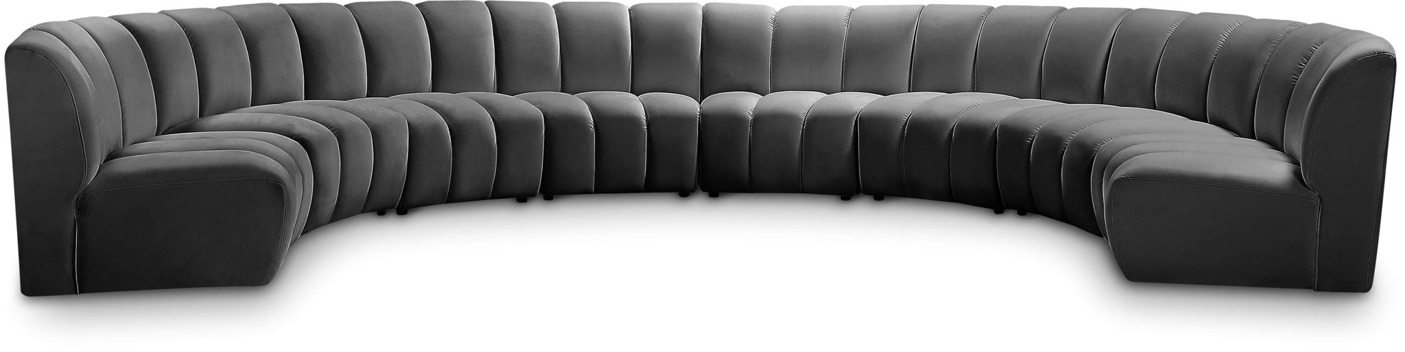 Infinity - 8 Piece Velvet Modular Sectional