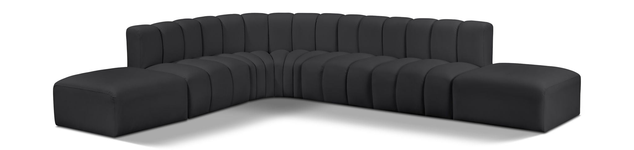 Arc - Faux Leather 7 Piece Corner Modular Sofa