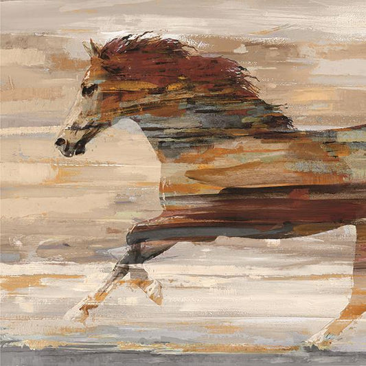 Galloping Beauty By Amber Sterling (Framed Small) - Light Brown