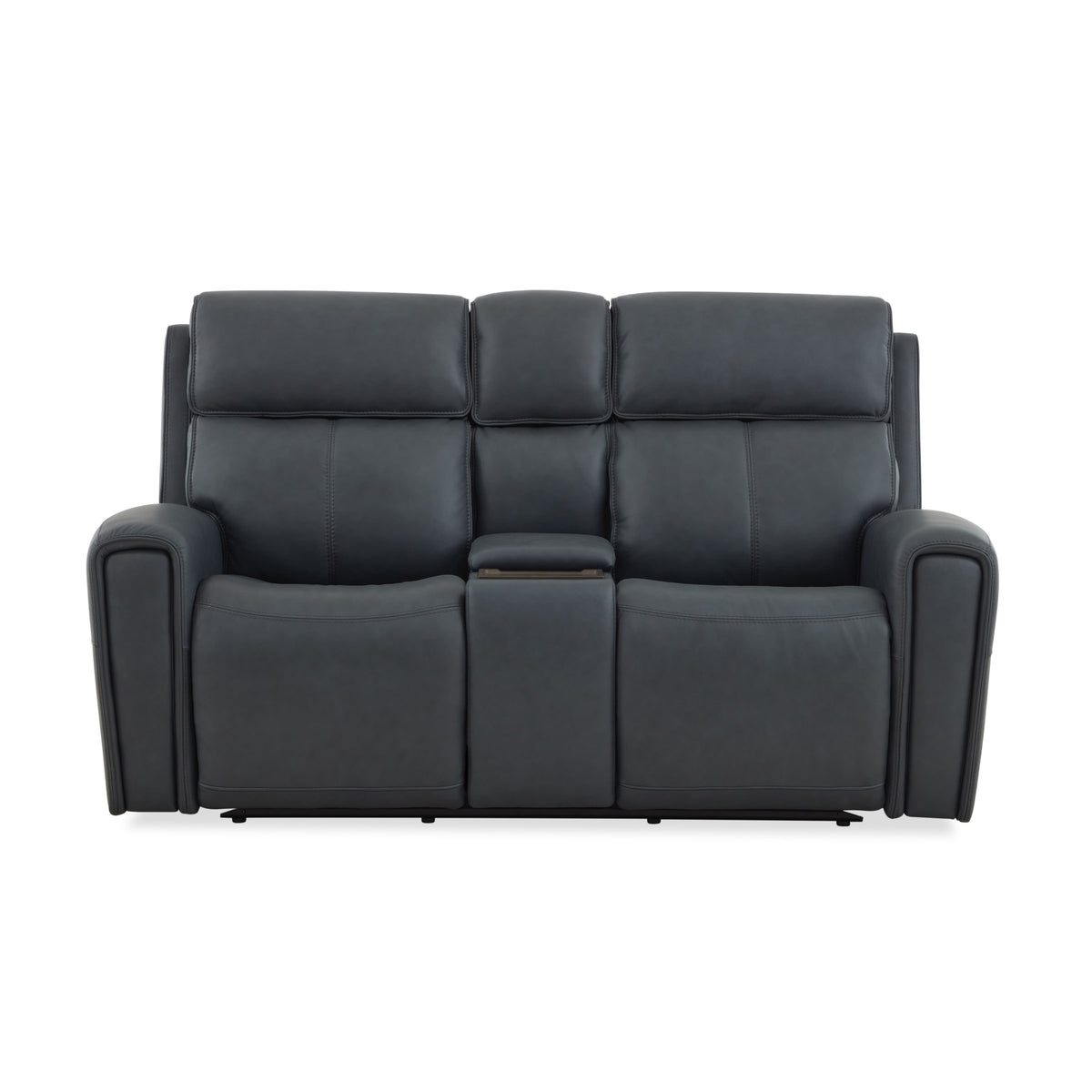 Flexsteel Warren Power Reclining Loveseat with Console, Power Headrest & Lumbar