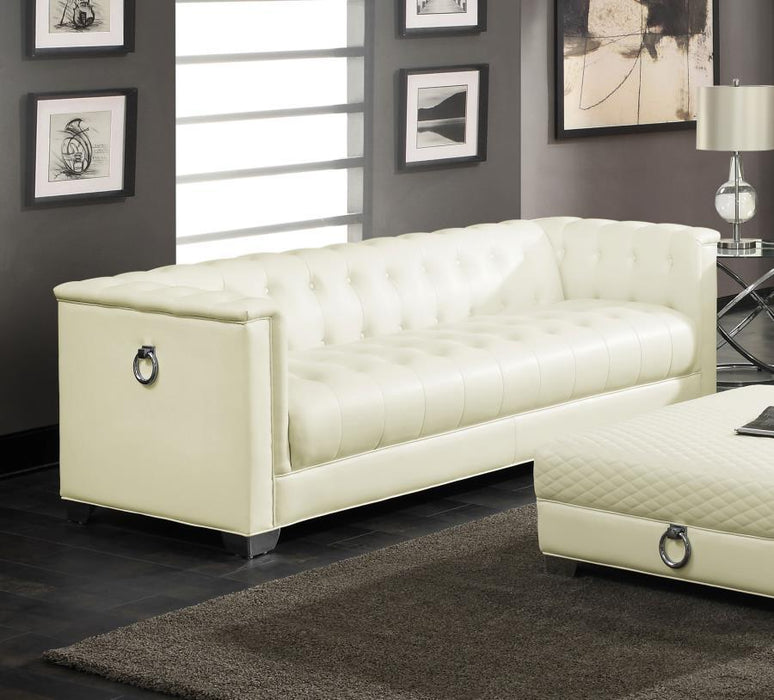 Chaviano - Tufted Upholstered Sofa Pearl White