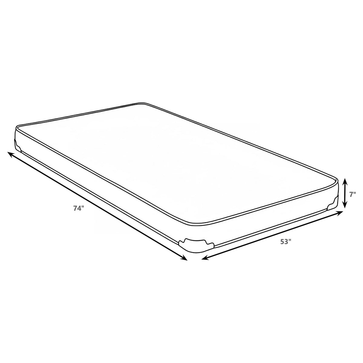 Drover 7-inch Full Foam Mattress with Built-in Bunkie Board