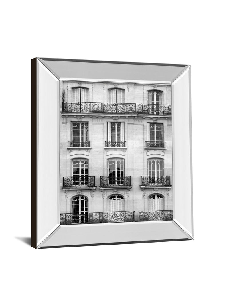 Across The Street I By Laura Marshall - Mirror Framed Print Wall Art - Gray