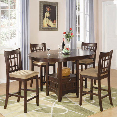 Lavon 5 Piece Counter Table and Chair Set-Warm Brown