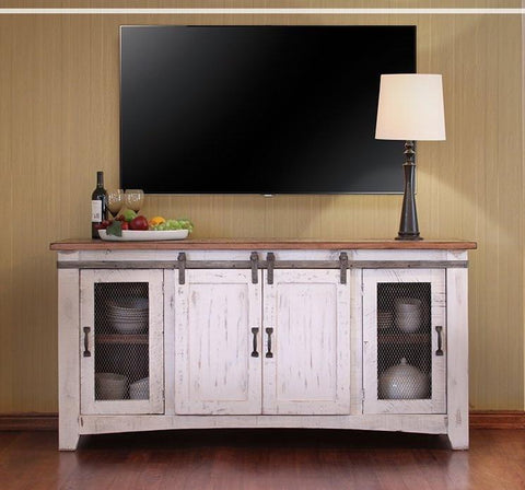 Pueblo White Stand in 60", 70" and 80" - Price Start At