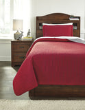 Dansby Red/Gray Twin or Full Coverlet