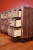 Industrial Look Multi Drawer Console